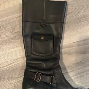 Timberland Charles St Darcy Size 7.5 Black Leather Side Pocket Riding Boots thumbnail 5