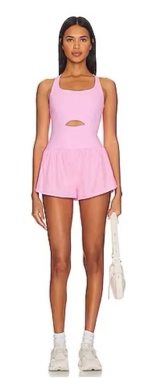 Free People Movement Righteous Runsie Summer Lovin Pink/Rose XS thumbnail 1