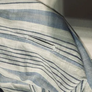 Free Assembly Blue White‎ Vertical striped Dress sz L Cottagecore Lagenlook thumbnail 7
