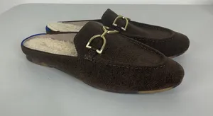 Rothys The Merino Slipper Espresso Brown Gold Bit Mules Tortoise Sole Womens 9 thumbnail 1