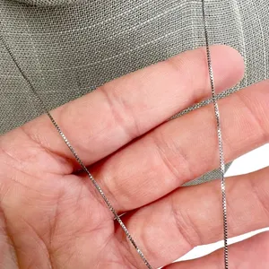 Diamond Double Heart Sterling Silver Box Chain Pendant Necklace thumbnail 9