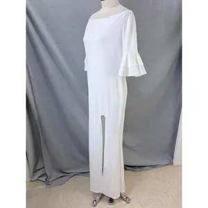 Metamorphosis Girl White Off-Shoulder Ruffle Sleeve Maxi Dress 2XL thumbnail 8
