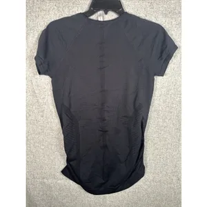 Athleta Medium‎ Top Speedlight Tee Womens Black Stretch Short Sleeve Maternity? thumbnail 9