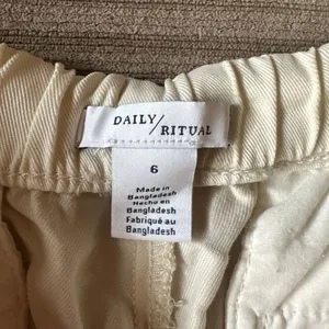 Anthropologie Daily/Ritual 100% lyocell joggers cream 6 thumbnail 3