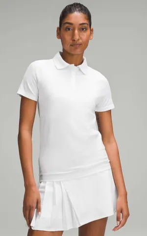 Lululemon Swiftly Tech Short Sleeve Polo Shirt White Size 8 thumbnail 1