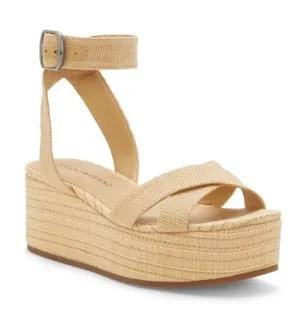 Lucky Brand‎ Bainda Natural Espadrille Wedge Ankle Strap Sandals thumbnail 1