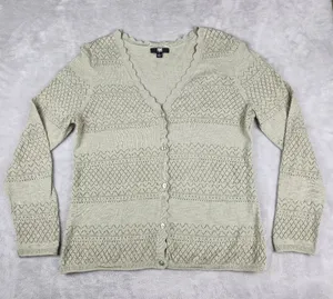 Frye Womens Cardigan Sweater Green Long Sleeve Size L Large thumbnail 1