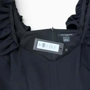 French Connection Black Square Neck Mini Dress Size 14 thumbnail 7