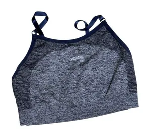 Gymshark navy blue marled bra top workout yoga Activewear‎ XXS/XS strap thumbnail 1