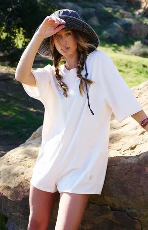 NWT Free People Hot Shot Tee Romper Size XS thumbnail 3