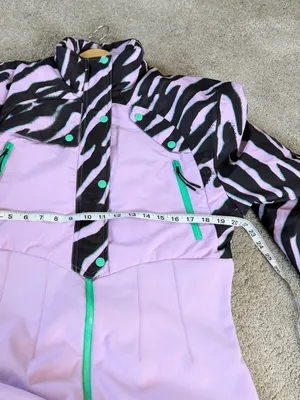 ASOS 4505 Women’s Printed Ski Suit Snowsuit One-Piece in Printer Lilac 12 thumbnail 13