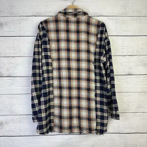 ENTRO Anthropologie Plaid Long Sleeve Flannel Shirt Womens Size‎ Medium Casual thumbnail 5