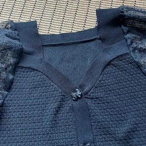 J. Ing Bow Button Cardigan Black Size XS thumbnail 2