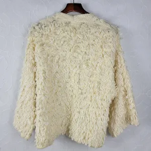 Anthropologie Akemi + Kin Loopy Knit Womens Cardigan One Size Cream Open Front thumbnail 5