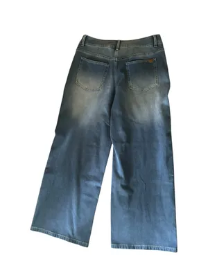 Halara Flex Asymmetric Low Rise Baggy Jean Sz SP Wide Leg Med Wash Casual thumbnail 4