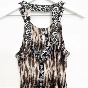 Soma‎ Dress Size Small Multicolored Keyhole Halter Soft Jersey Boho Coastal Chic thumbnail 6