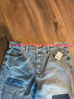 Free People Nia Patchwork Boyfriend Jeans- size 32 thumbnail 7