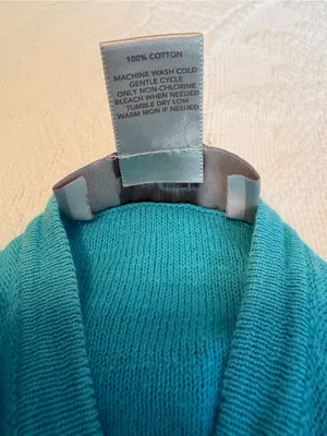 LOFT Teal Crewneck Button Cardigan thumbnail 7