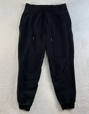 Lululemon Athletica 6 Scuba High Rise Jogger Fleece 28" Black Light Terry Cotton thumbnail 4