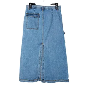 Brandy Melville J. Galt Denim Cargo Maxi Skirt Size Small Medium Wash Western Coastal Cowgirl thumbnail 4