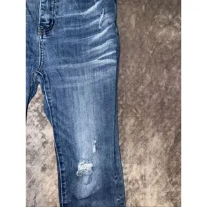Risen Jeans Dark Wash Distressed Wide Leg Raw Hem 9/29 #776 thumbnail 15