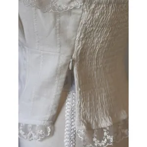 NWT Heartloom Romi Top White Lace Corset Side Zip Size Medium thumbnail 12
