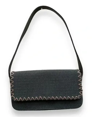 Stuart Weitzman Handbag Solid Green Textured Shoulder Bag Purse‎ with Dust Bag thumbnail 1