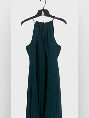 ASOS Dark Teal Halter Midi Dress thumbnail 2