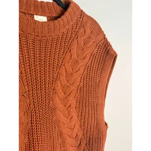 A New Day rust orange sleeveless sweater thumbnail 5