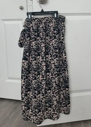 Midi length wrap around skirt Black Size XXS thumbnail 2