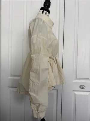 lululemon athletica Cream Peplum Zip Bomber Jacket thumbnail 6