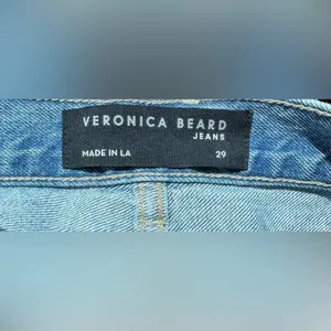 New Veronica Beard Carly Kick-Flare Jean cropped size 29 preowned stone -wash‎ thumbnail 4