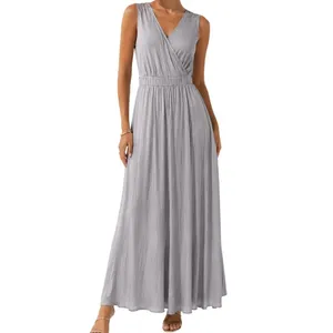 New Lulus Sleeveless Maxi Dress Double Slit Jersey Dress Size Large thumbnail 2