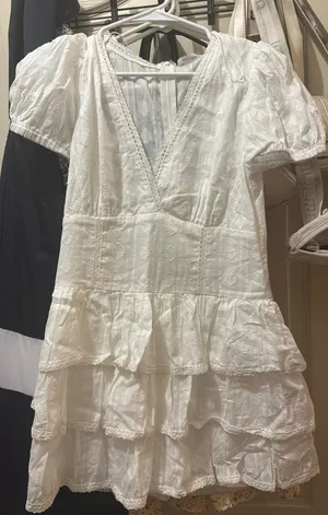 White ruffle Day and Moon Dress thumbnail 1