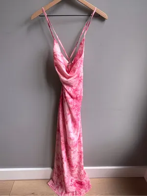 Peppermayo NWT Tara Maxi Dress Open Back Maxi Dress in Pink Print Size 12 thumbnail 9