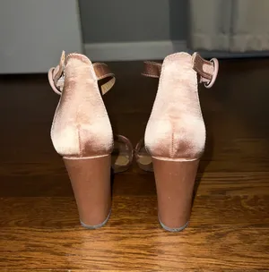 Lulus Blush Satin Ankle Strap Heels thumbnail 7