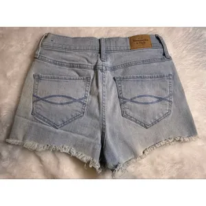 Abercrombie and fitch light wash shorts size 0 thumbnail 3