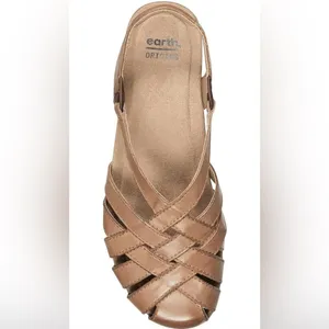 Earth Origins Berri Fisherman Slingback Sandals Tan Leather Comfort Est Size 9 thumbnail 14