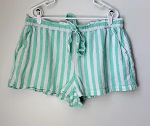 Stoney Clover x Target Mint‎ Green Striped Linen Blend Shorts Womens XL Coastal thumbnail 1
