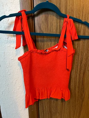 boutique smocked top Orange thumbnail 2