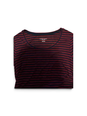 Liz Lange Maternity Dress Berry/Navy Stripe thumbnail 5