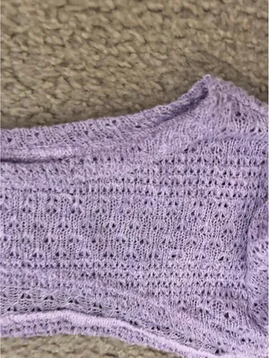 Ab23 top shirt crop purple size large thumbnail 3