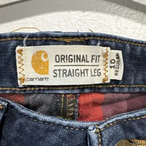 Carhartt Women’s Jeans Flannel Lined Straight Original Fit Size 10 Blue Denim thumbnail 3
