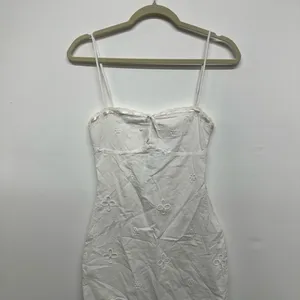 MESHKI Bronwyn Broderie Mini Dress - White - Size XXS thumbnail 6