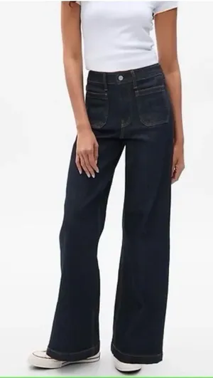 Gap Women’s High Rise Stride Wide-Leg Jeans Size 30/10R thumbnail 1