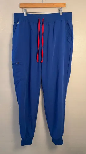 Figs Royal Blue Jogger Pants with Red Drawstring XXXL tall thumbnail 1