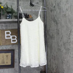 NWT Emerald Sundae Juniors Lace Slip Spaghetti Strap Dress Ivory Off White XXS thumbnail 3