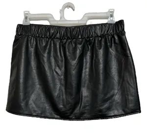 Pleather mini skort Black Size XL thumbnail 3