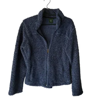 LL Bean Jacket Womens‎ Large Full Zip Fleece Sherpa Lined Warm Cozy Outdoors thumbnail 1