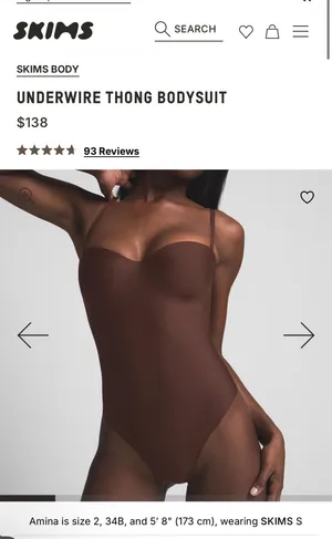 SKIMS UNDERWIRE THONG BODYSUIT COCOA Large thumbnail 3